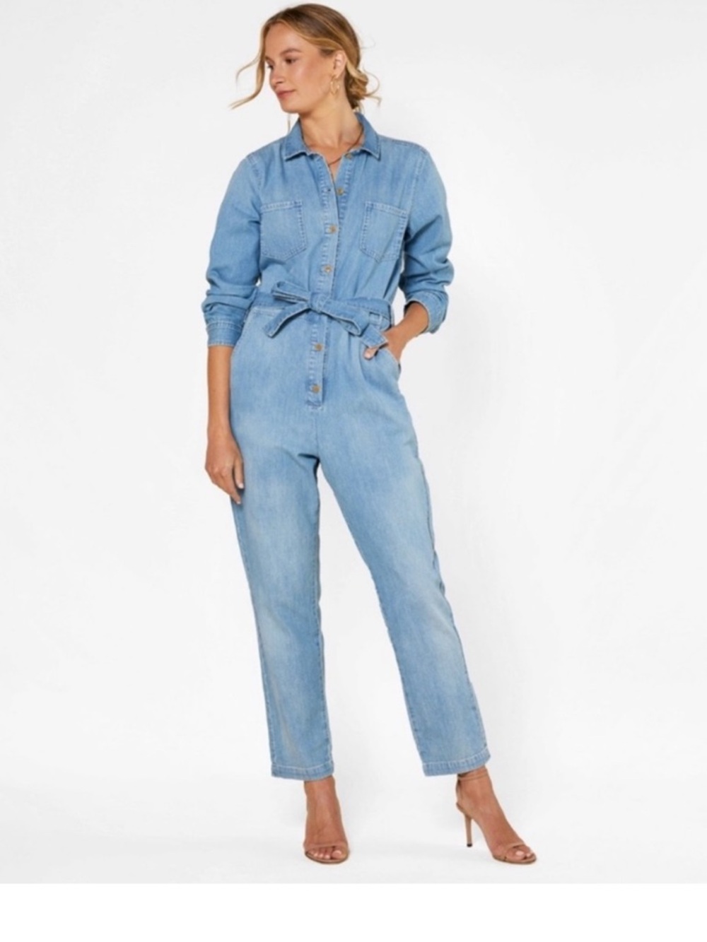 Outerknown Wyatt Denim Jumpsuit Blue M